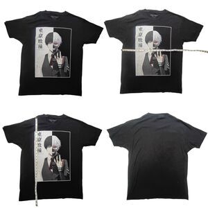 Tokyo Ghoul Funimation Large Anime Black Faded Shirt Large Distressed Look